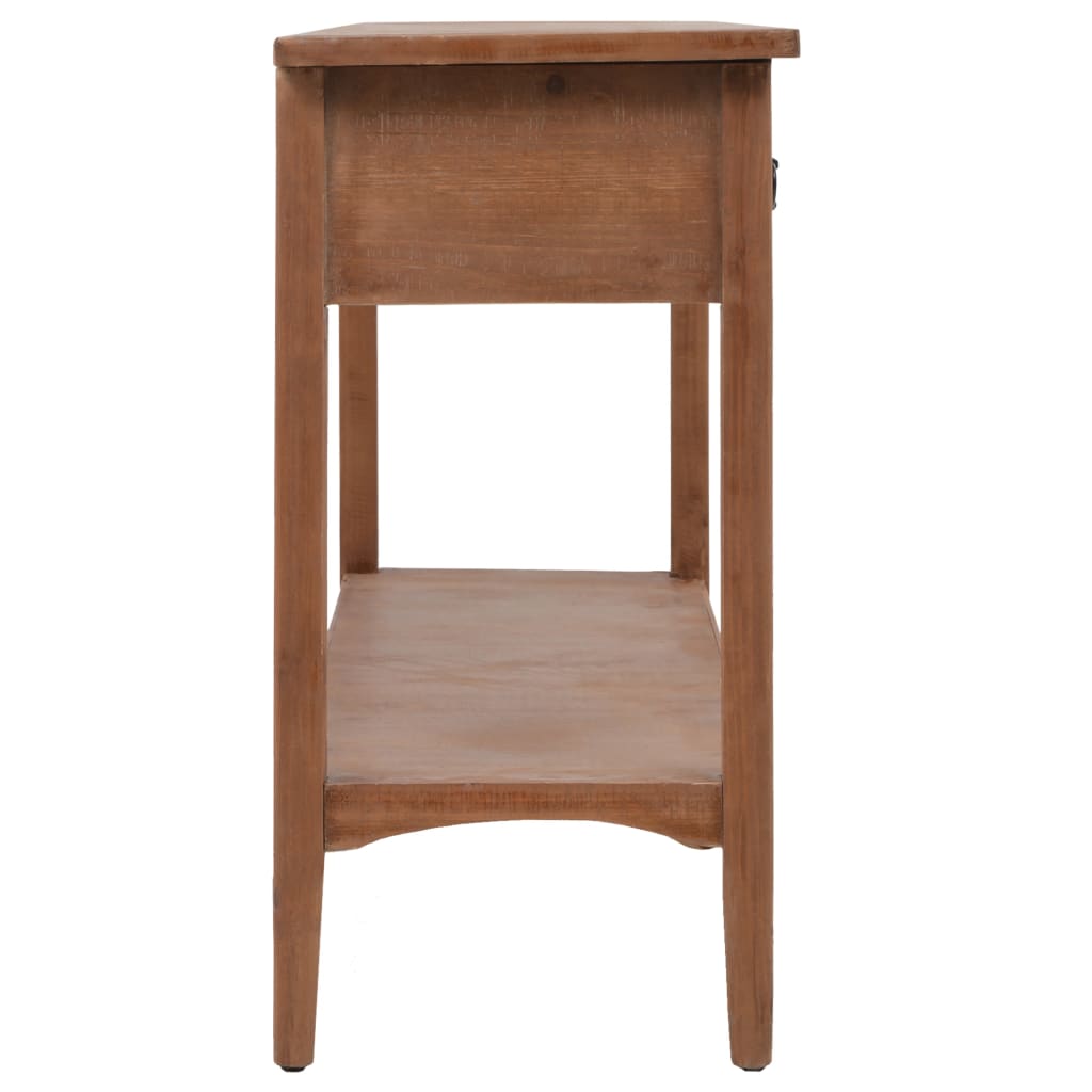 Konsolbord Massivt Granträ 126X40X77,5 Cm Brun