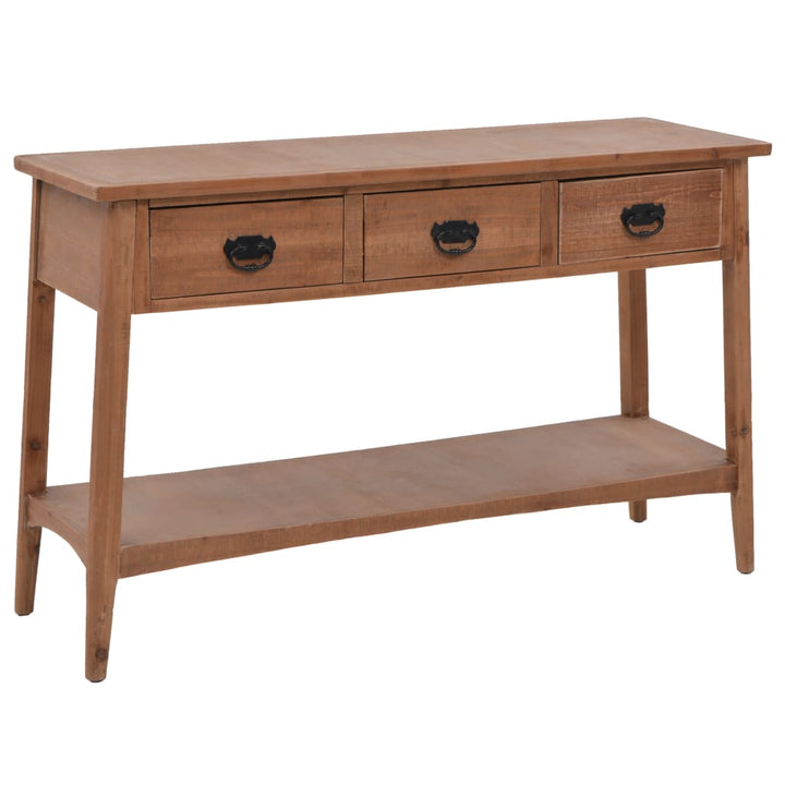 Konsolbord Massivt Granträ 126X40X77,5 Cm Brun