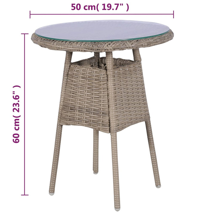 Bistrogrupp 3 Delar Med Dynor Konstrotting Brun
