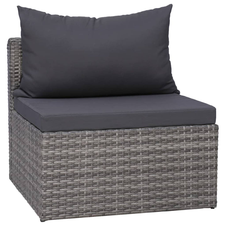 Trädgårdssoffset Med Dynor 3 Delar Konstrotting Grå