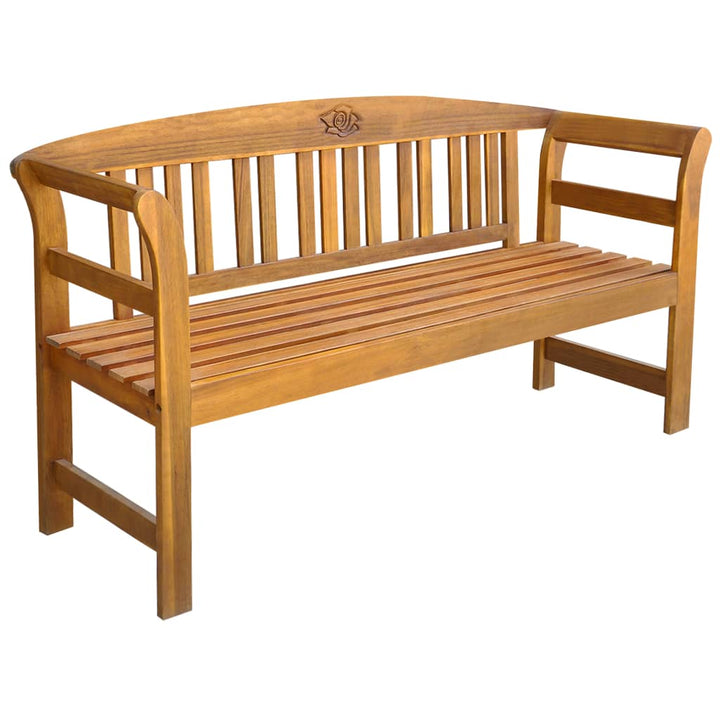 Trädgårdsbänk 114 Cm Massivt Akaciaträ