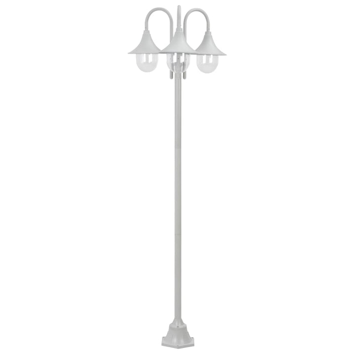Lyktstolpe För Trädgård E27 220 Cm Aluminium 3 Lyktor