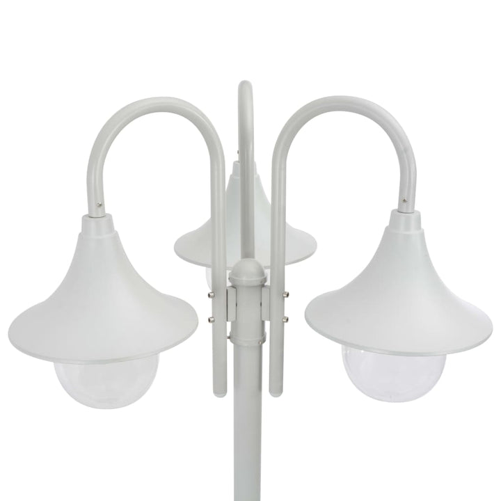 Lyktstolpe För Trädgård E27 220 Cm Aluminium 3 Lyktor