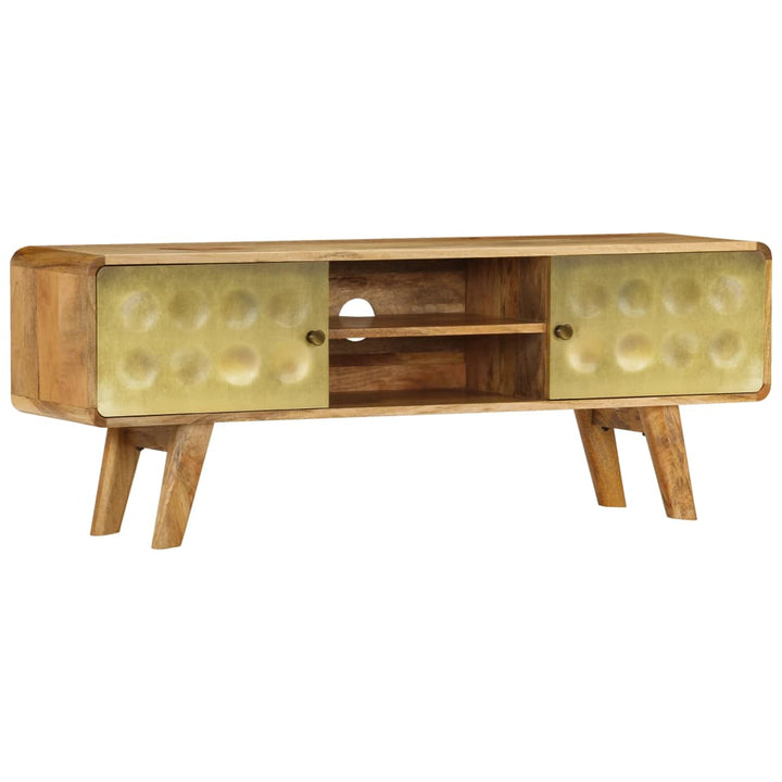 Tv-Bänk Massivt Mangoträ 120X30X45 Cm