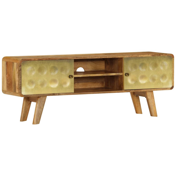 Tv-Bänk Massivt Mangoträ 120X30X45 Cm