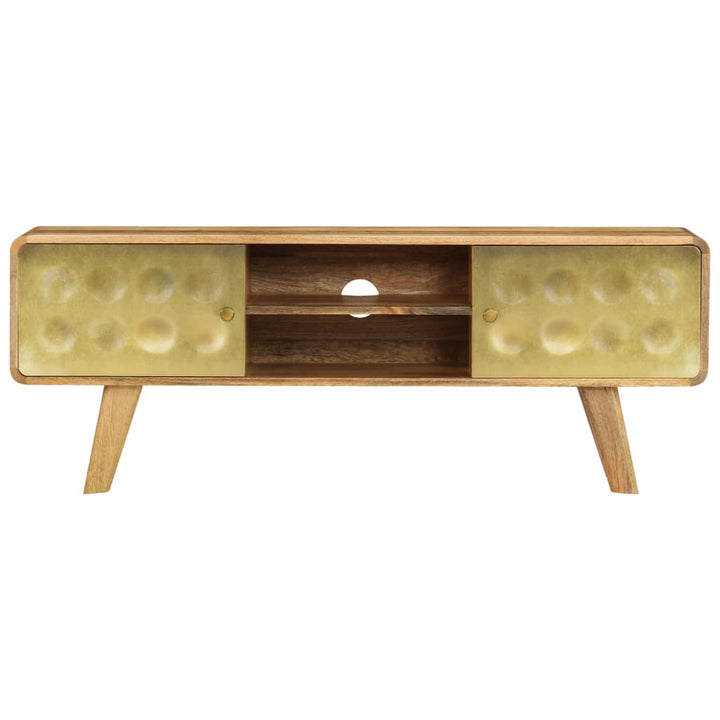 Tv-Bänk Massivt Mangoträ 120X30X45 Cm