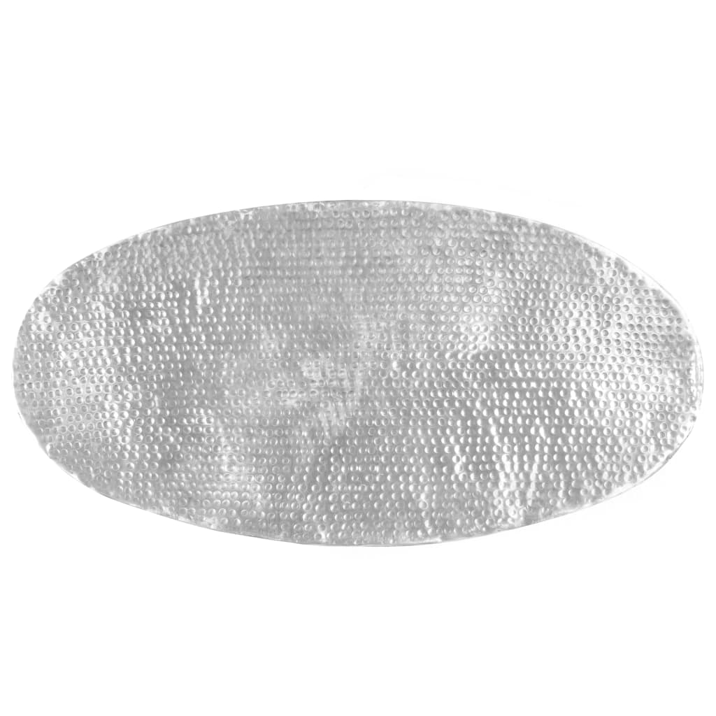 Soffbord Hamrad Aluminium 100X50X28 Cm Silver