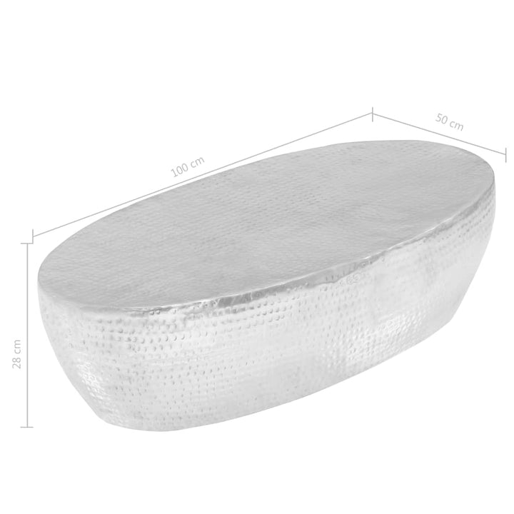 Soffbord Hamrad Aluminium 100X50X28 Cm Silver