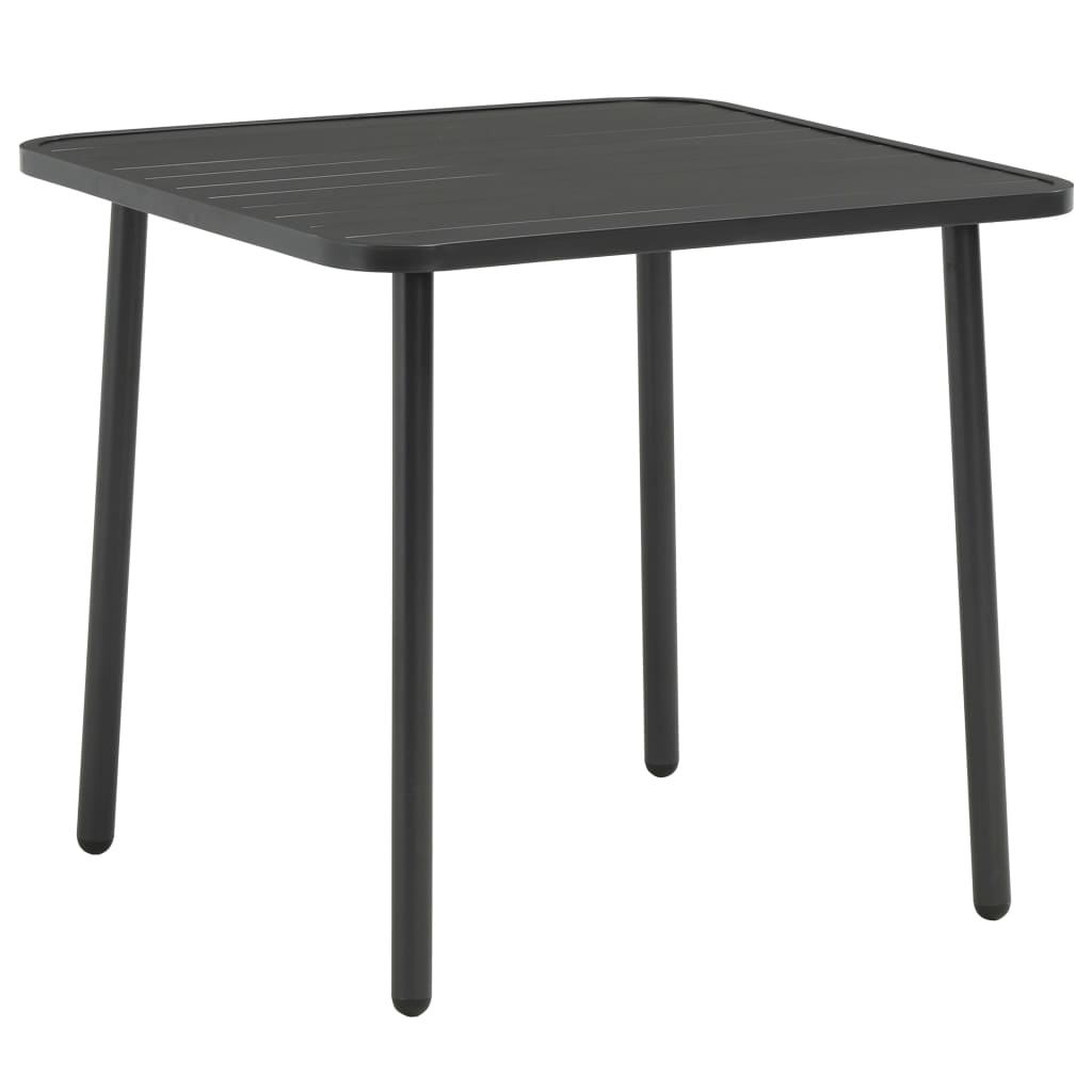 Trädgårdsbord Mörkgrå Stål