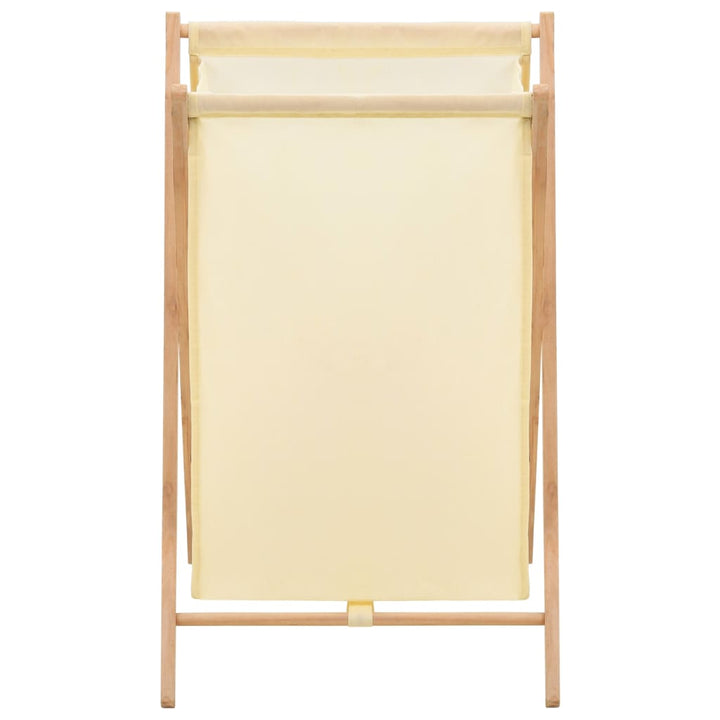 Tvättkorg Cedarträ Och Tyg 42X41X64 Cm Beige