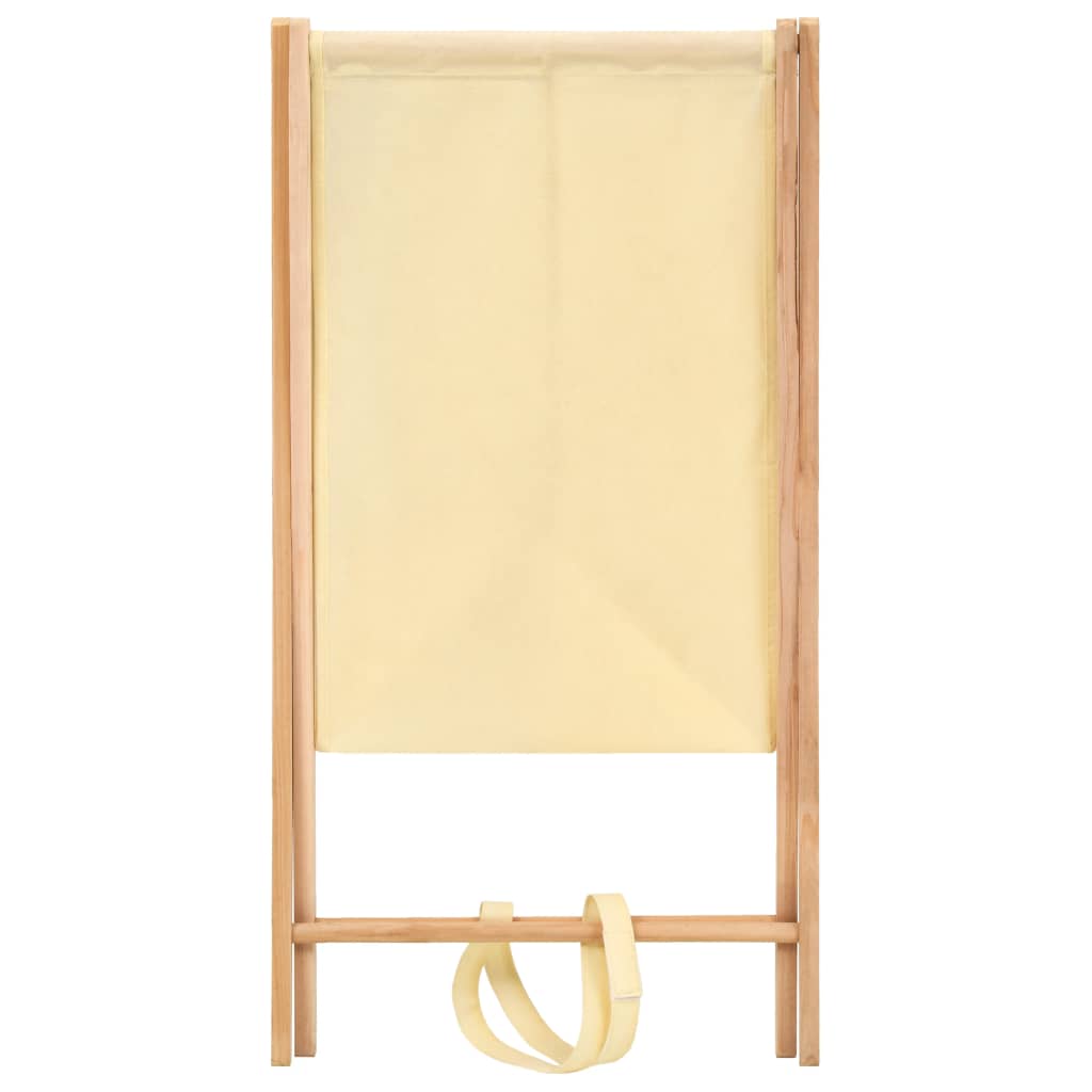 Tvättkorg Cedarträ Och Tyg 42X41X64 Cm Beige