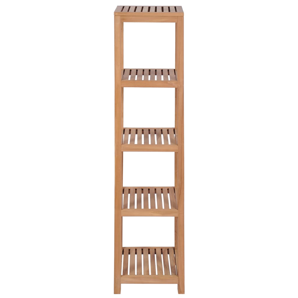 Badrumshylla 4 Nivåer Massiv Teak 42X42X165 Cm