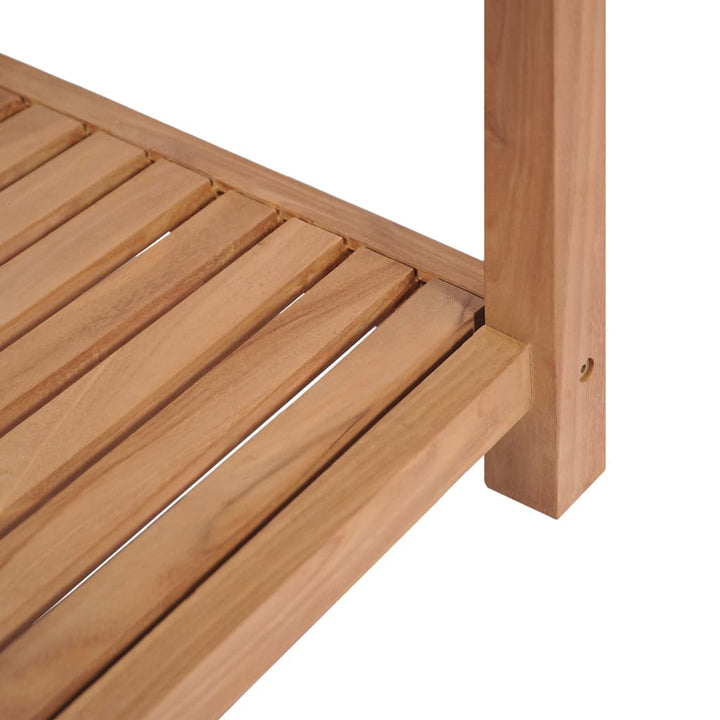Badrumshylla 4 Nivåer Massiv Teak 42X42X165 Cm