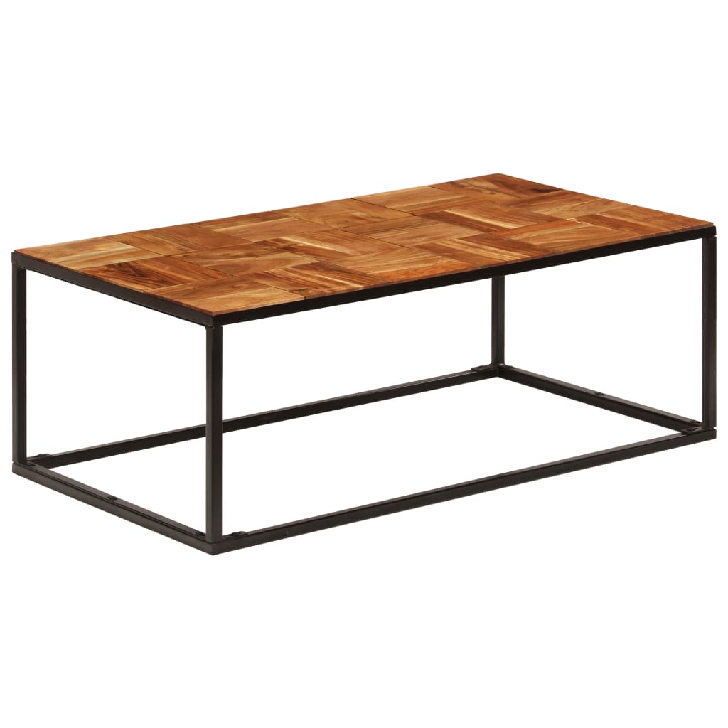 Soffbord 110X60X40 Cm Massivt Akaciaträ Och Stål