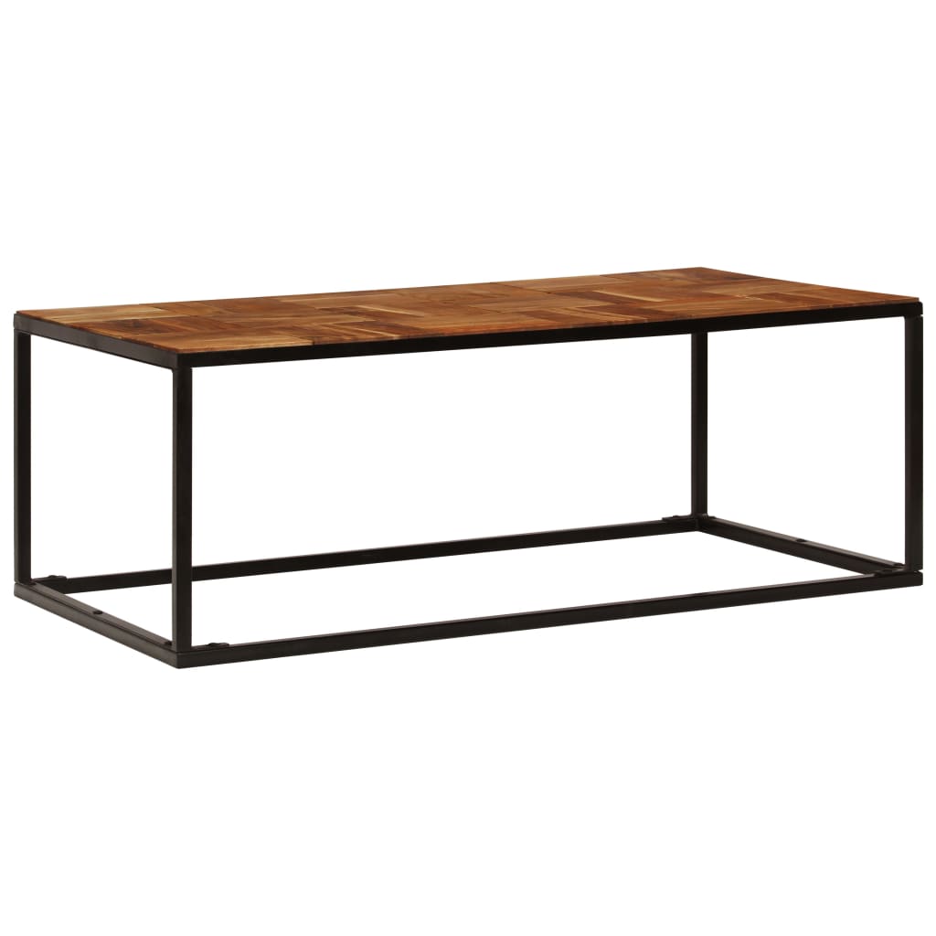 Soffbord 110X60X40 Cm Massivt Akaciaträ Och Stål