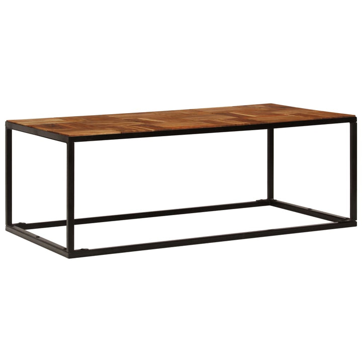 Soffbord 110X60X40 Cm Massivt Akaciaträ Och Stål