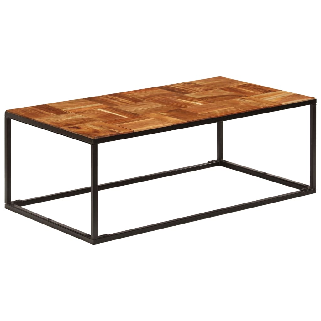 Soffbord 110X60X40 Cm Massivt Akaciaträ Och Stål