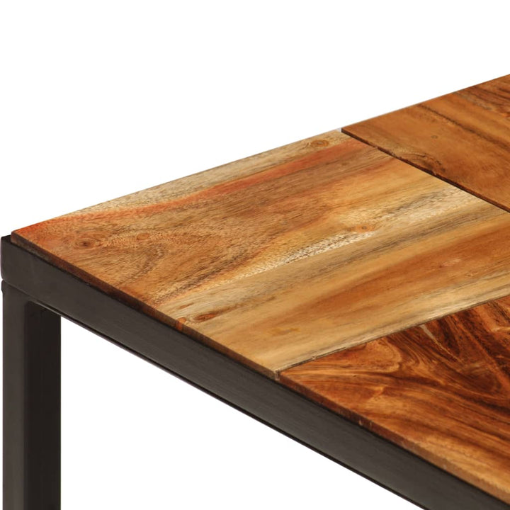 Soffbord 110X60X40 Cm Massivt Akaciaträ Och Stål