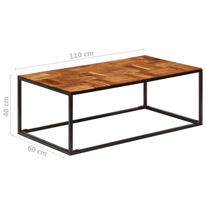 Soffbord 110X60X40 Cm Massivt Akaciaträ Och Stål