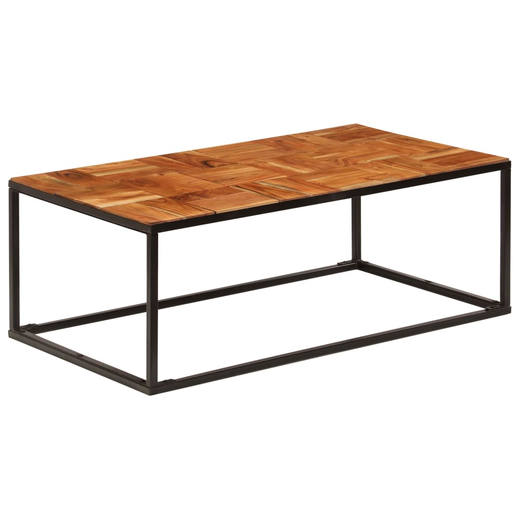 Soffbord 110X60X40 Cm Massivt Akaciaträ Och Stål