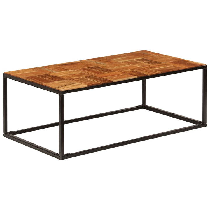Soffbord 110X60X40 Cm Massivt Akaciaträ Och Stål