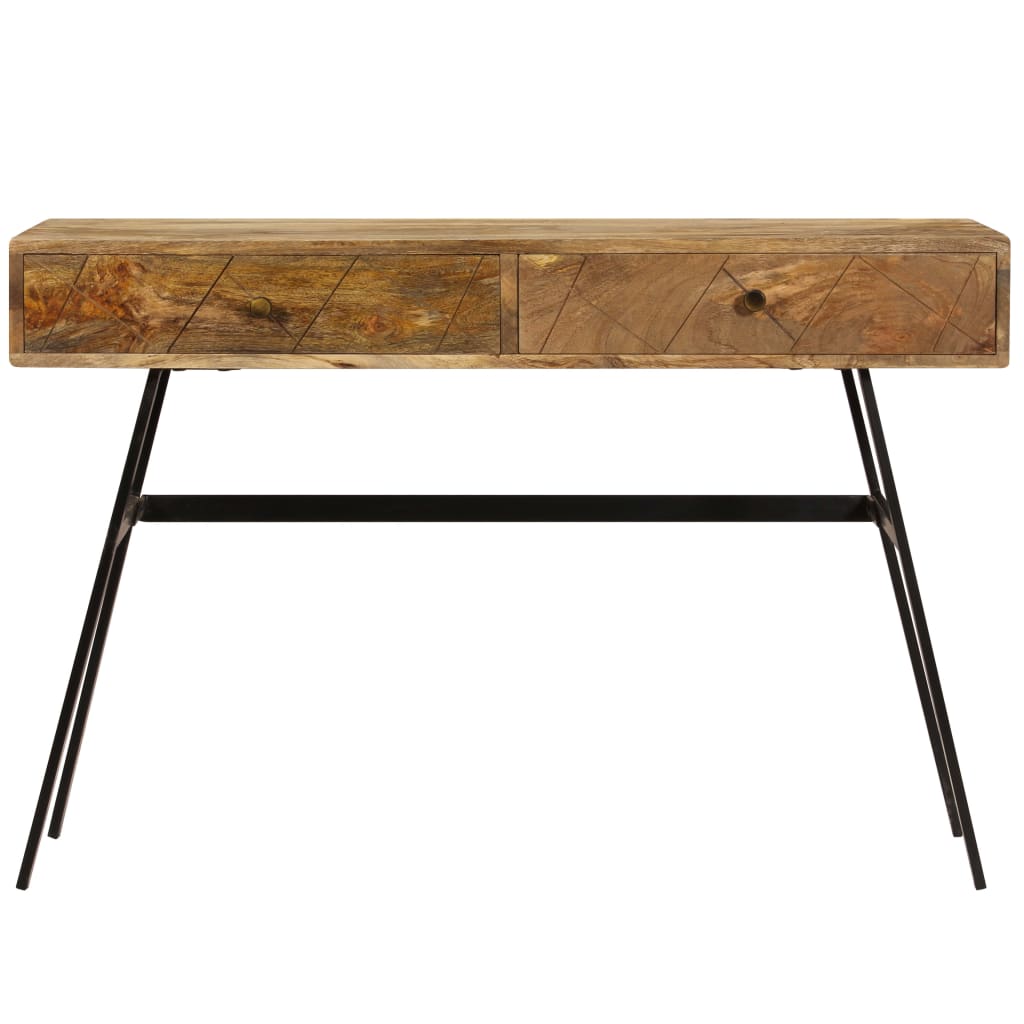 Skrivbord Med Lådor Massivt Mangoträ 110X50X76 Cm