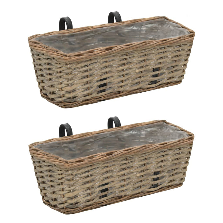 Balkonglåda 2 St Korg Med Pe-Foder 60 Cm