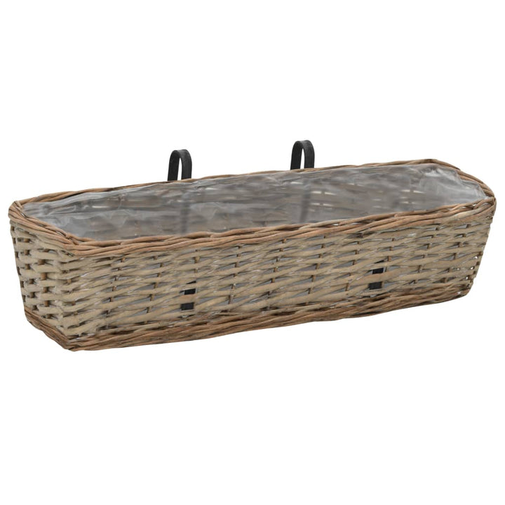 Balkonglåda 2 St Korg Med Pe-Foder 60 Cm