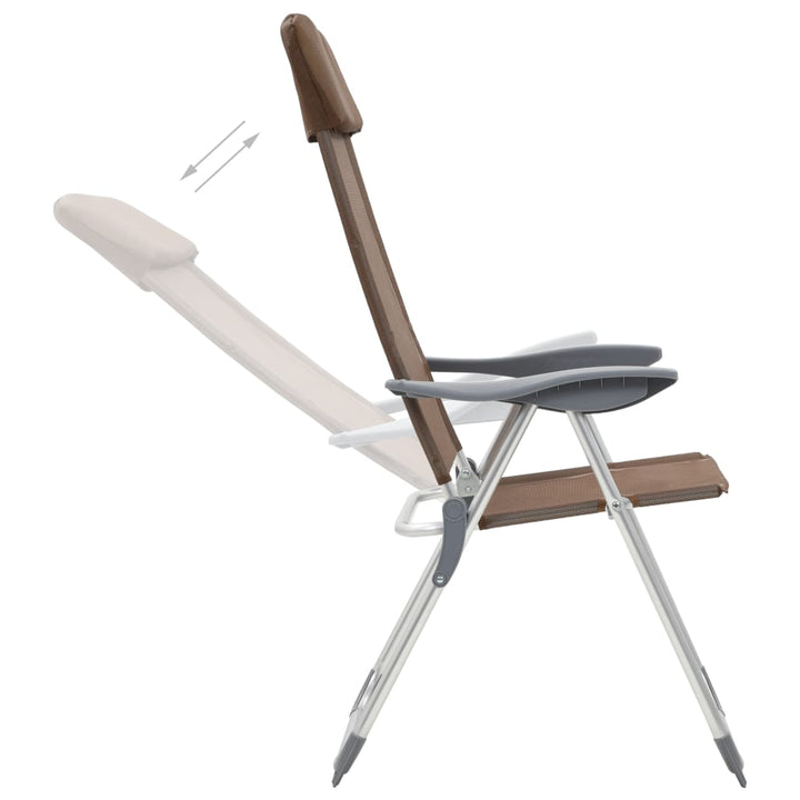 Hopfällbara Campingstolar 2 St Aluminium