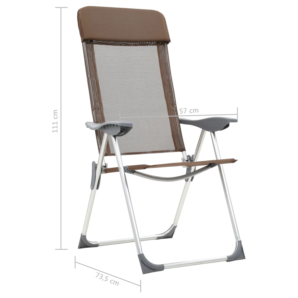 Hopfällbara Campingstolar 2 St Aluminium