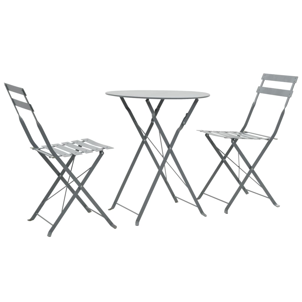 Caféset 3 Delar Stål