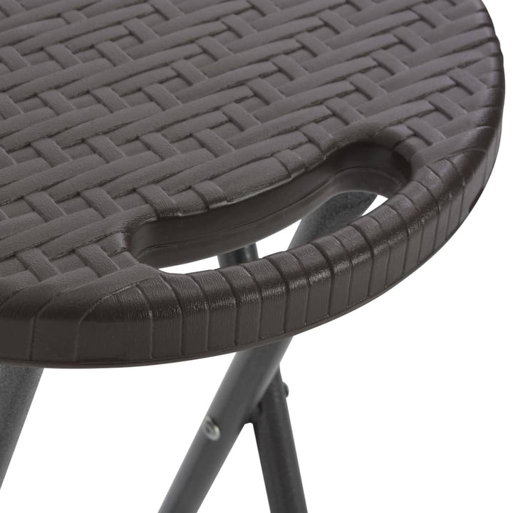Hopfällbara Barstolar 2 St Hdpe Och Stål Konstrotting
