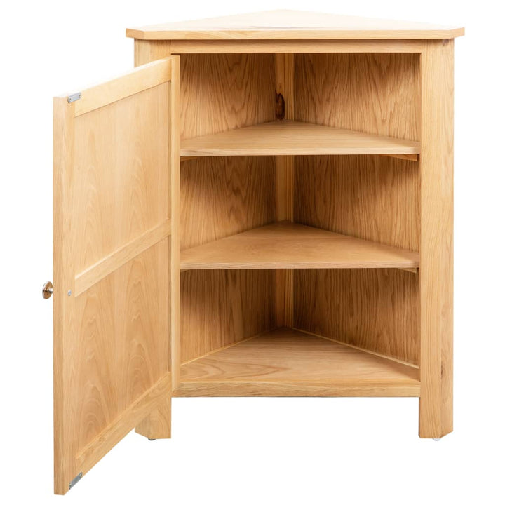 Hörnskåp 59X45X80 Cm Massiv Ek