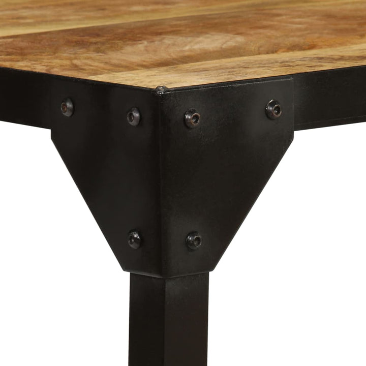 Soffbord Massivt Grovt Mangoträ Och Stål 110 Cm