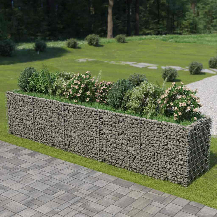 Planteringsgabion Upphöjd Galvaniserat Stål