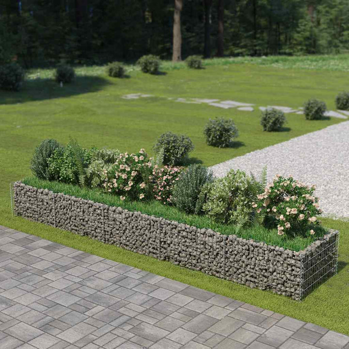 Planteringsgabion Upphöjd Galvaniserat Stål