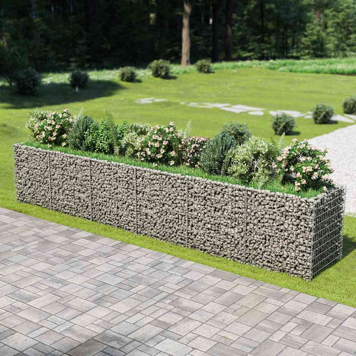 Planteringsgabion Upphöjd Galvaniserat Stål