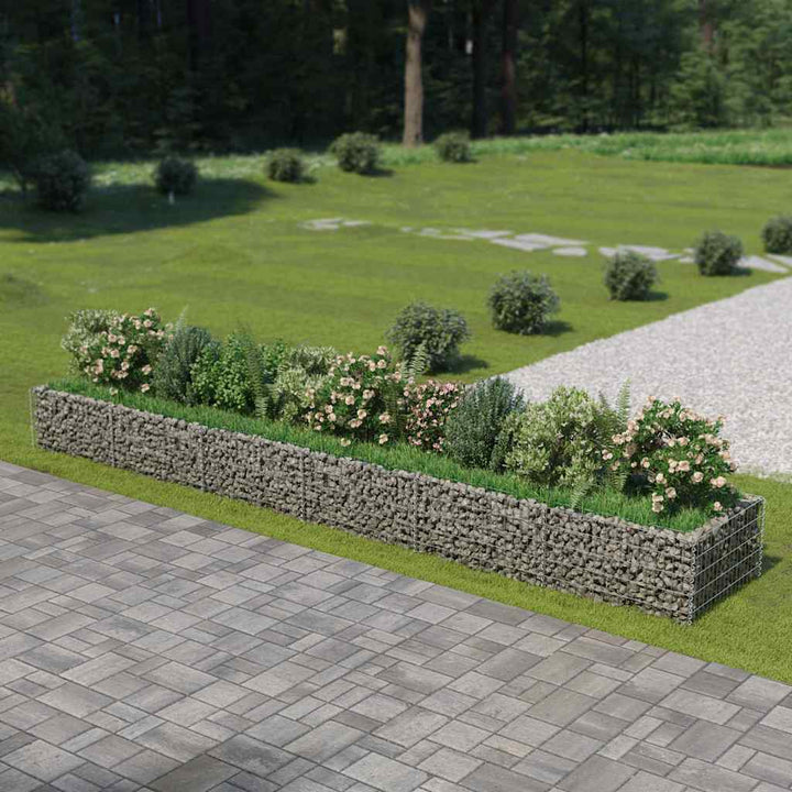 Planteringsgabion Upphöjd Galvaniserat Stål