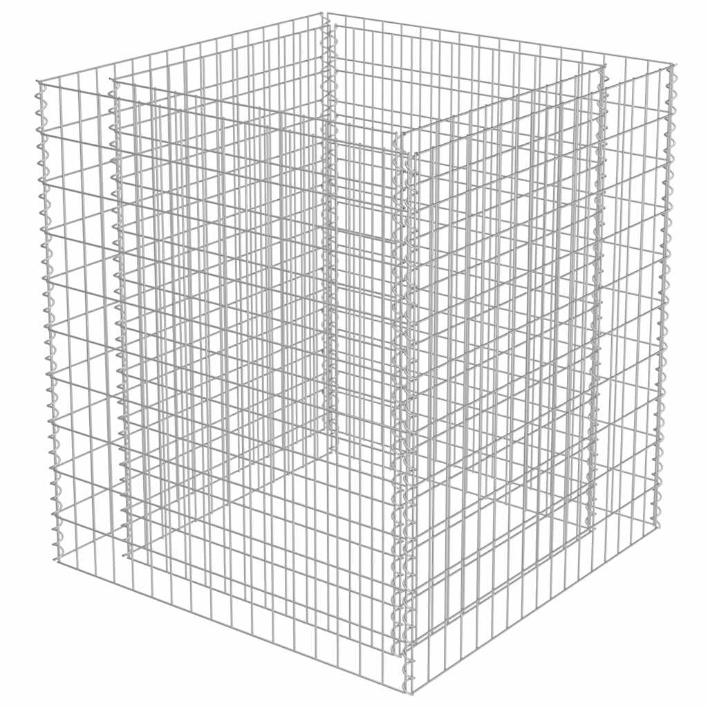 Planteringsgabion Upphöjd Galvaniserat Stål