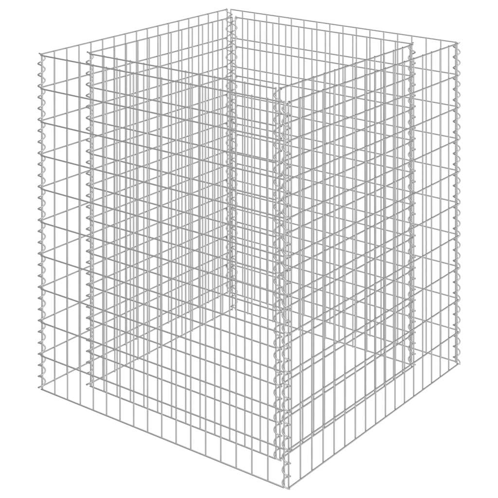 Planteringsgabion Upphöjd Galvaniserat Stål