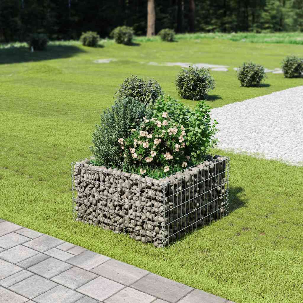Planteringsgabion Upphöjd Galvaniserat Stål