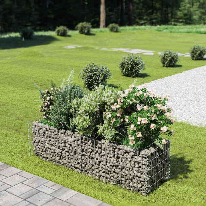 Planteringsgabion Upphöjd Galvaniserat Stål