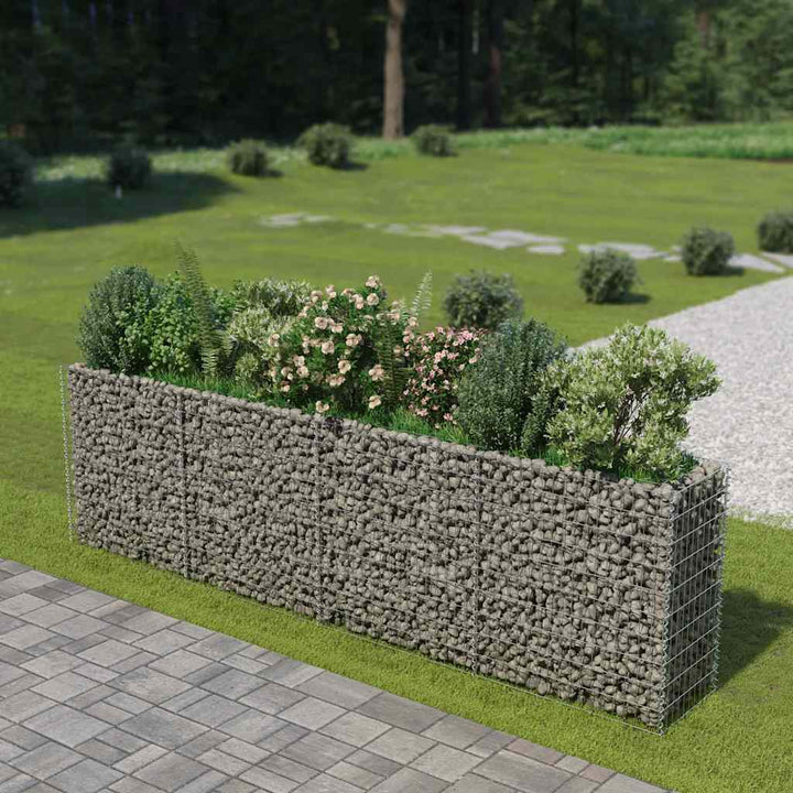 Planteringsgabion Upphöjd Galvaniserat Stål