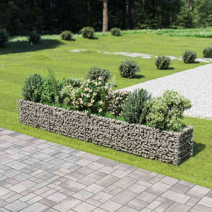 Planteringsgabion Upphöjd Galvaniserat Stål