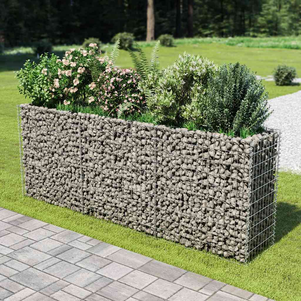 Planteringsgabion Upphöjd Galvaniserat Stål