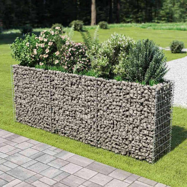Planteringsgabion Upphöjd Galvaniserat Stål