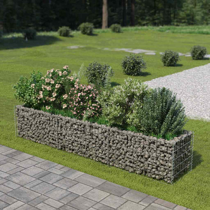 Planteringsgabion Upphöjd Galvaniserat Stål