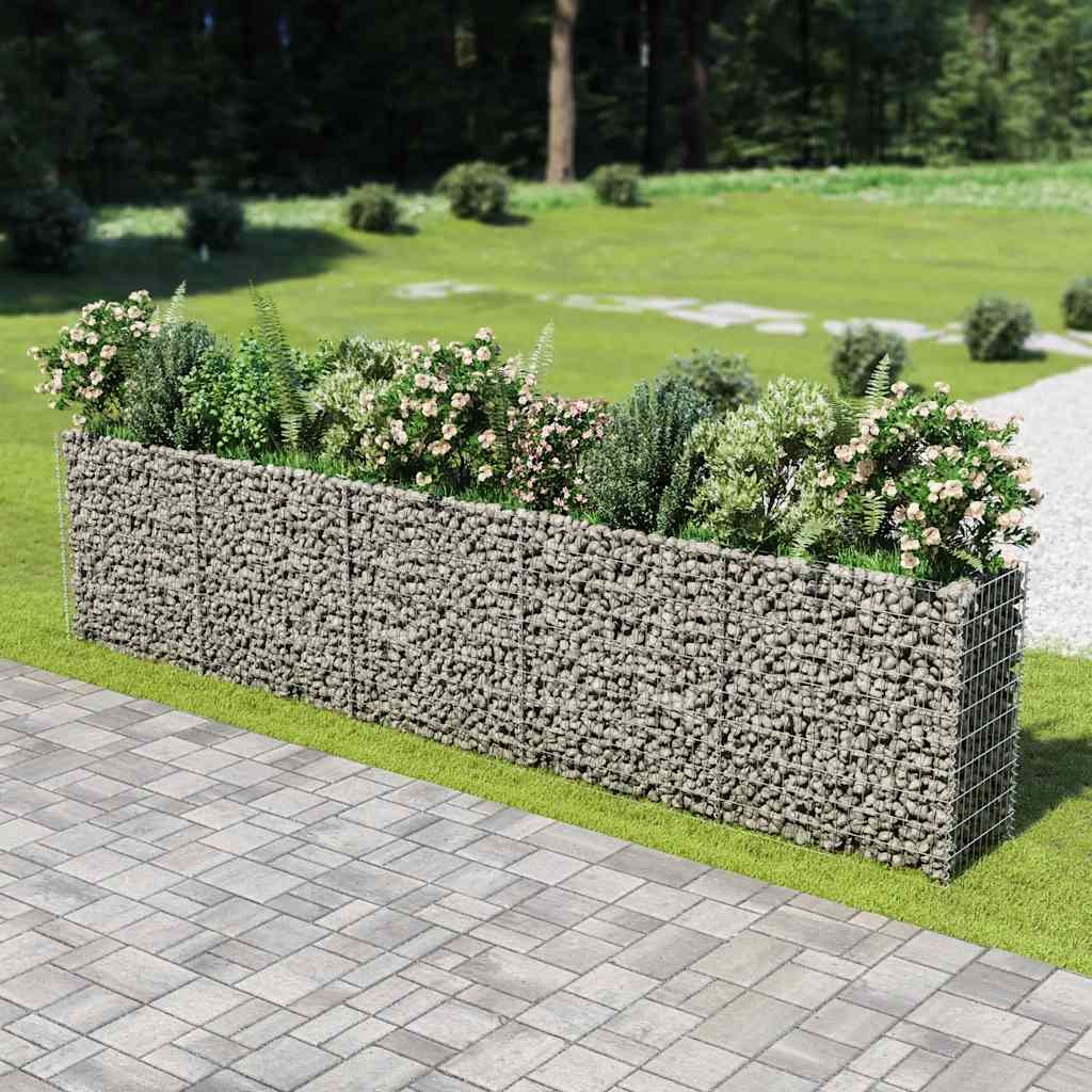 Planteringsgabion Upphöjd Galvaniserat Stål