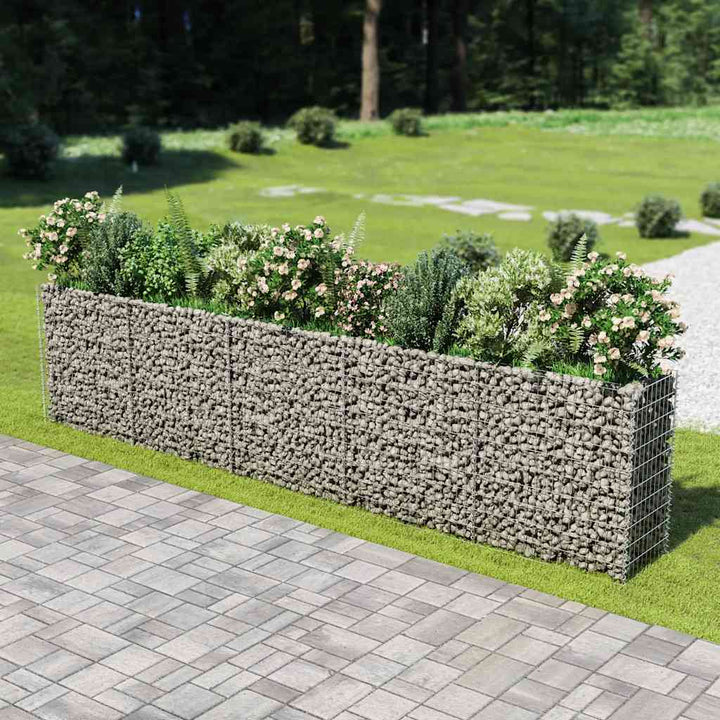 Planteringsgabion Upphöjd Galvaniserat Stål
