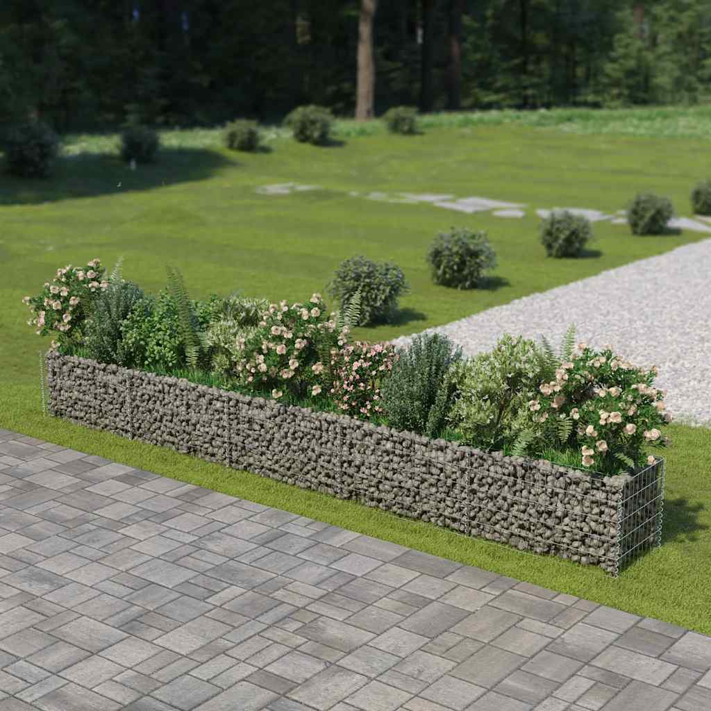Planteringsgabion Upphöjd Galvaniserat Stål